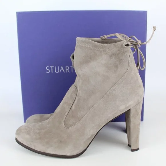 New STUART WEITZMAN Mitten Suede Bootie, Topo, US 11